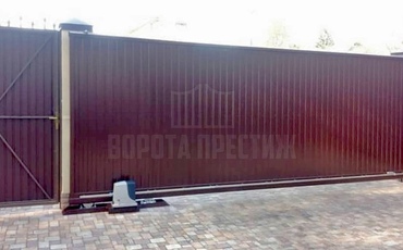 длинные откатные ворота