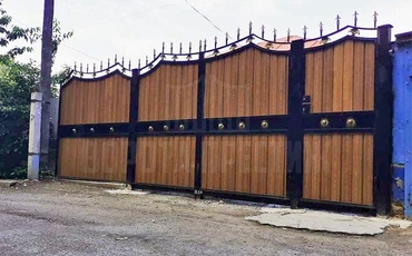 деревянные распашные ворота